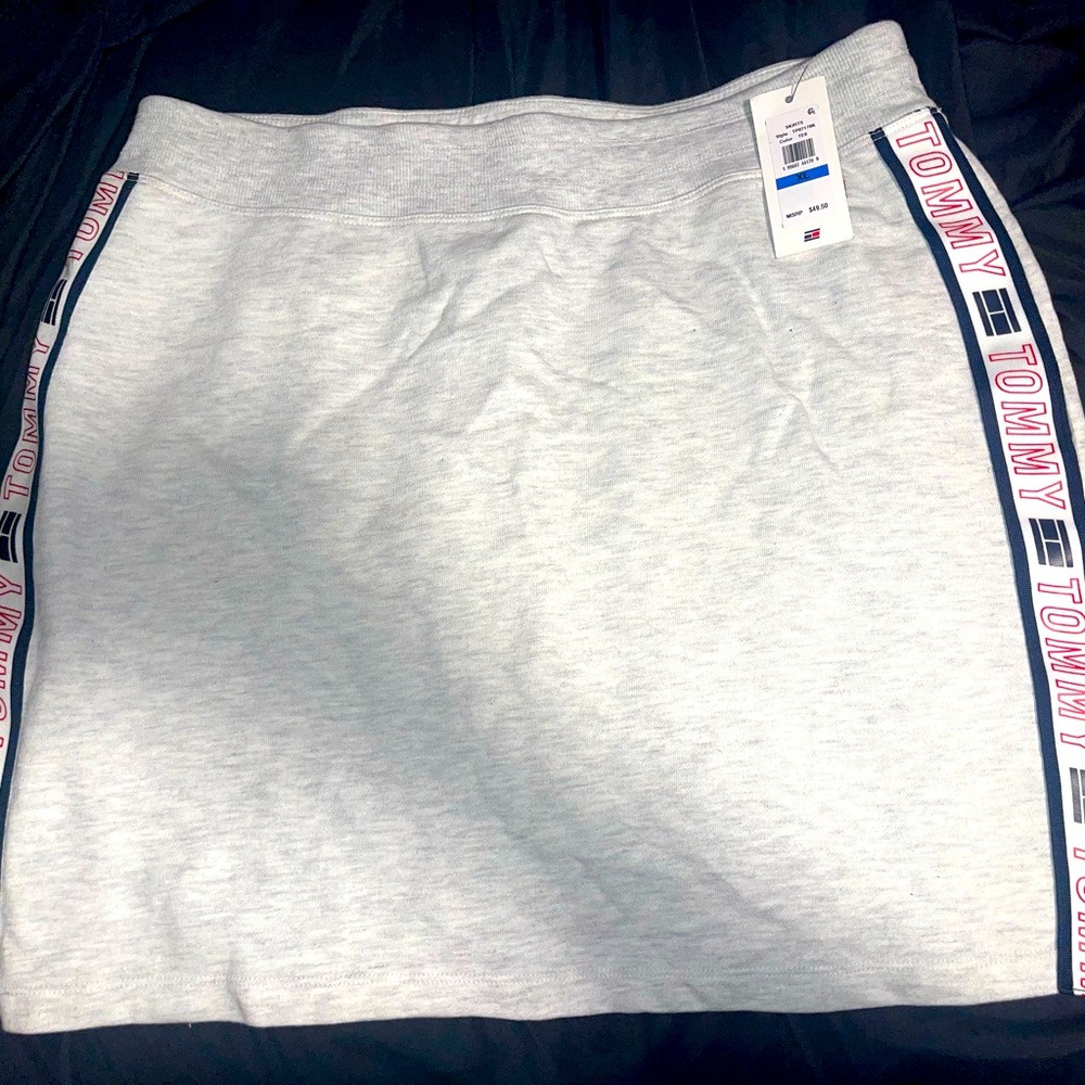 Tommy Hilfiger Sport Logo Tape Skirt Women’s Gray NWT XL